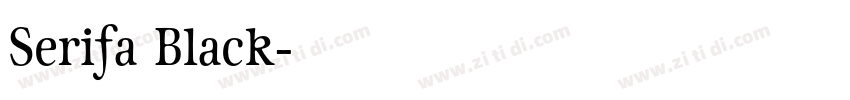 Serifa Black字体转换